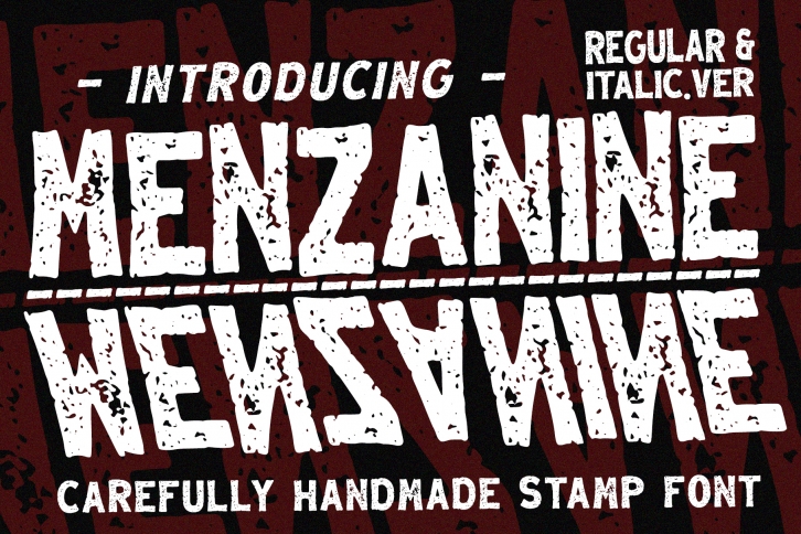 MENZANINE - STAMP TEXTURED FONT FAMILY Font Download