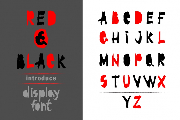 Red-and- Black OTF font Font Download