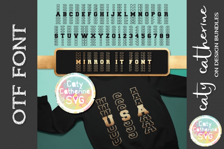 Mirror It Font Mirrored Letters Sports OTF Font Font Download