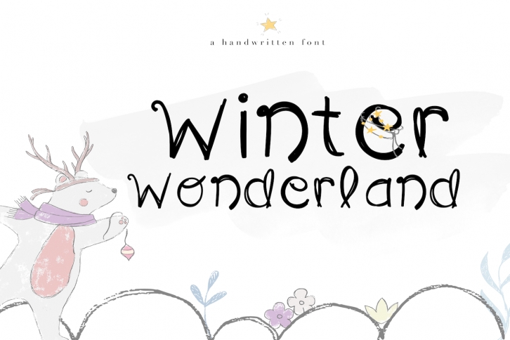 Winter Wonderland - A Fun Handwritten Font Font Download
