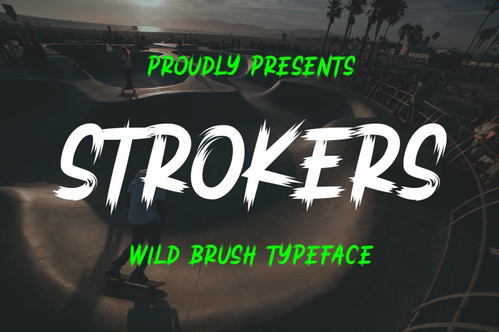 Strokers - Wild Brush Typeface Font Download