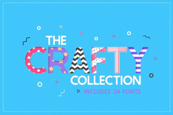 The Crafty Font Collection - 24 Fonts Font Download