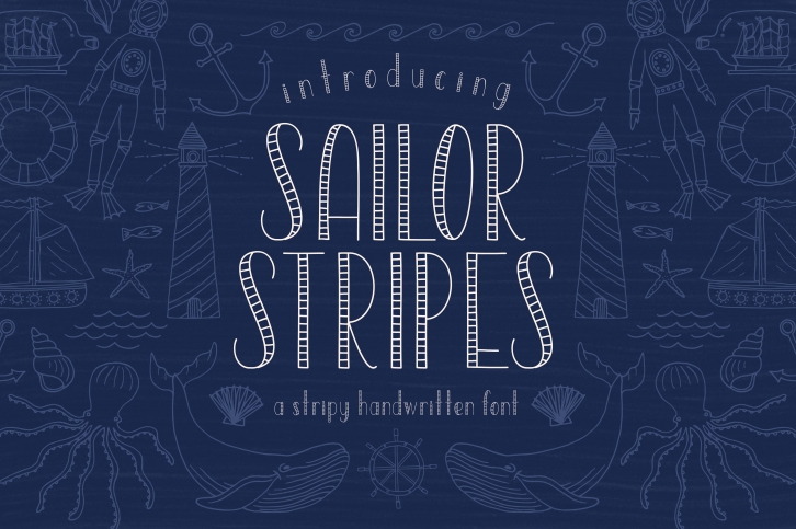 Sailor Stripes San Serif Font Font Download