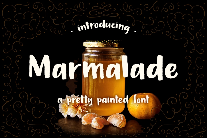 Marmalade, a hand painted font Font Download