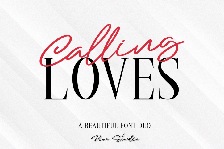 Calling Loves - Font Duo Font Download