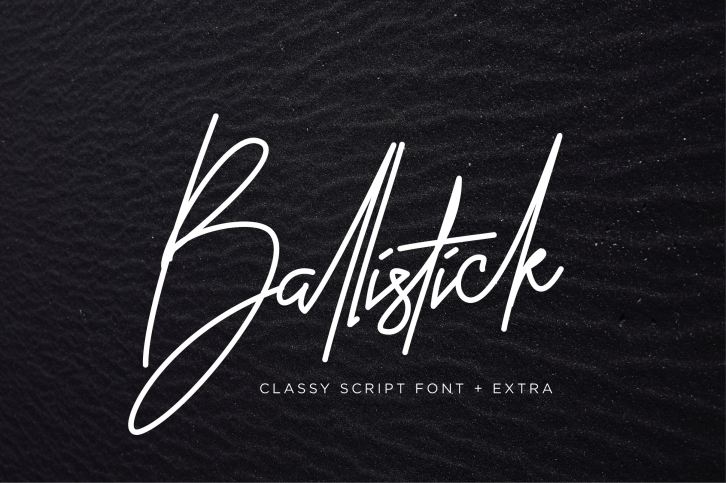 Ballistick - Classy Script Font with Extra Bonus Font Download