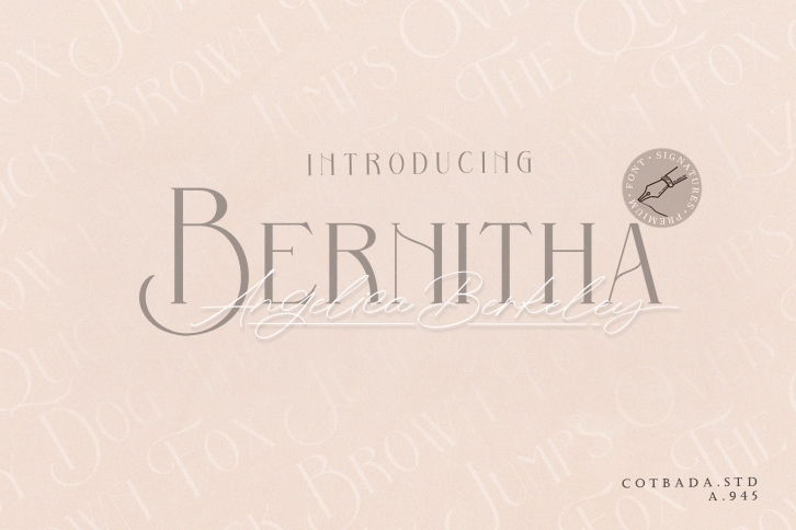 Bernitha Angelica Berkeley DUO FONT Font Download