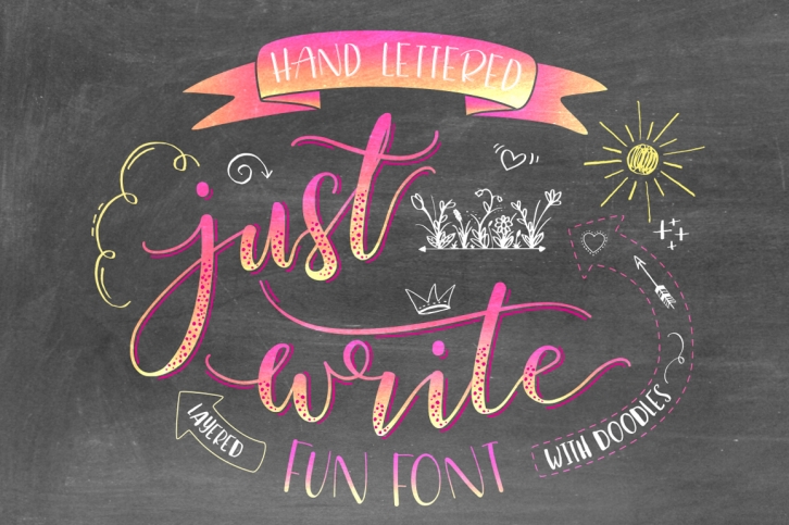 Just Write layered font Font Download