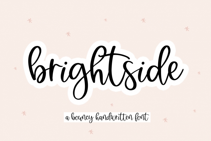 Brightside - A Bouncy Handwritten Script Font Font Download
