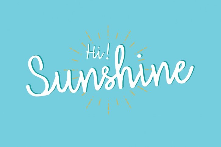 Hi Sunshine | Script font Font Download