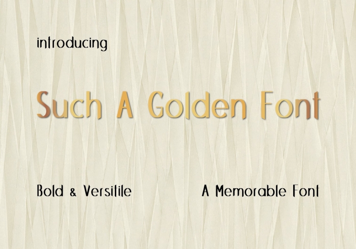 Such A Golden Font Font Download