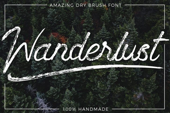 Wanderlust - Dry brush font Font Download