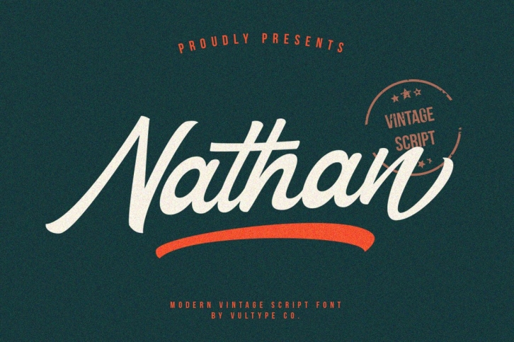 Nathan - Vintage Script Font Download