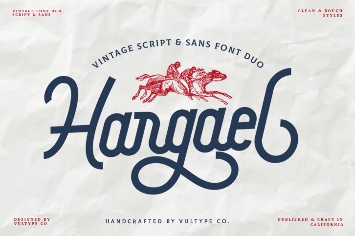 Hargael - Vintage Script Font Font Download