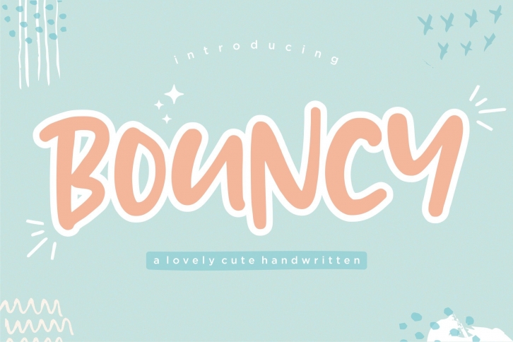 BOUNCY Lovely Cute Handwritten Font Font Download