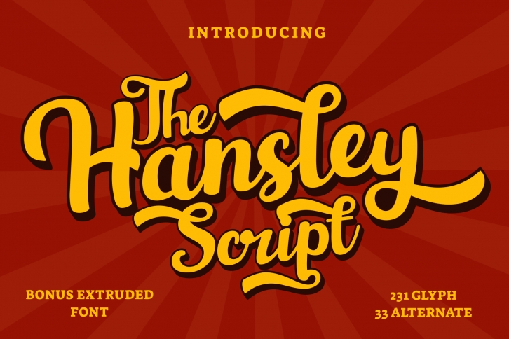 Hansley - Retro Font Font Download