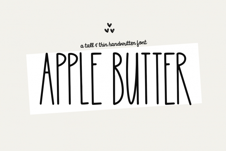 Apple Butter - A Tall Handwritten Font Font Download