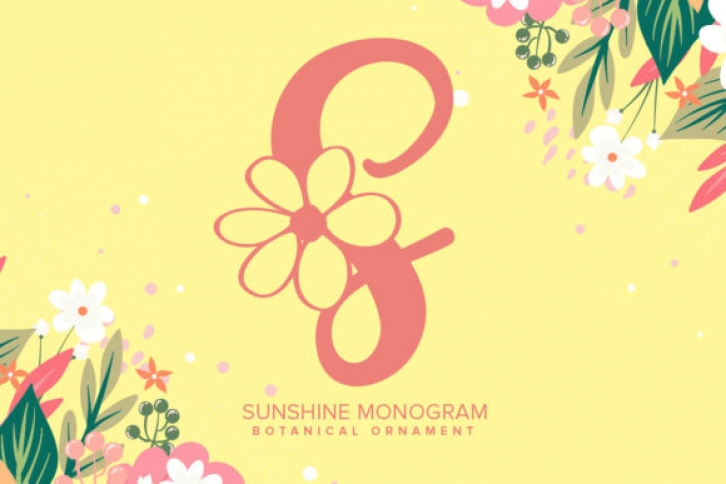 Sunshine Monogram Font Download