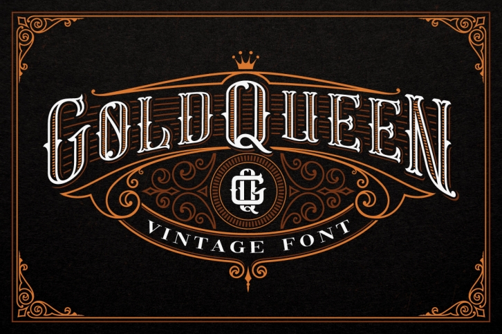 Gold Queen Vintage Font Font Download