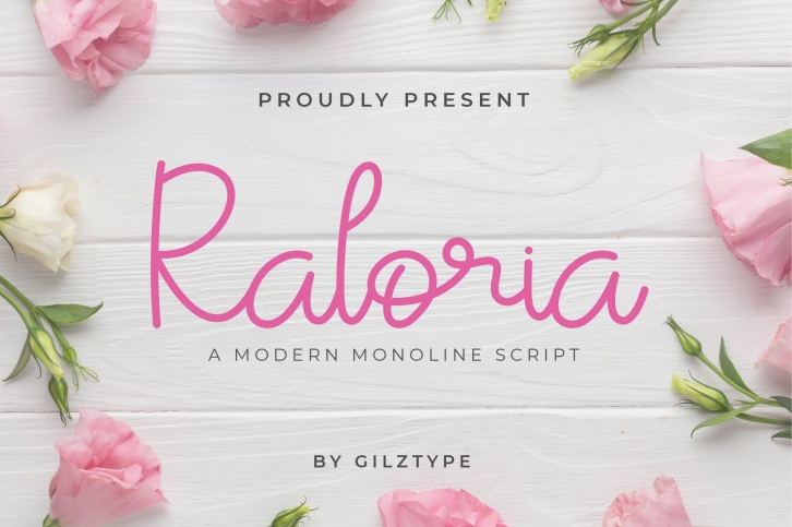 Raloria - A Modern Monoline Scriptu00a0 Font Download
