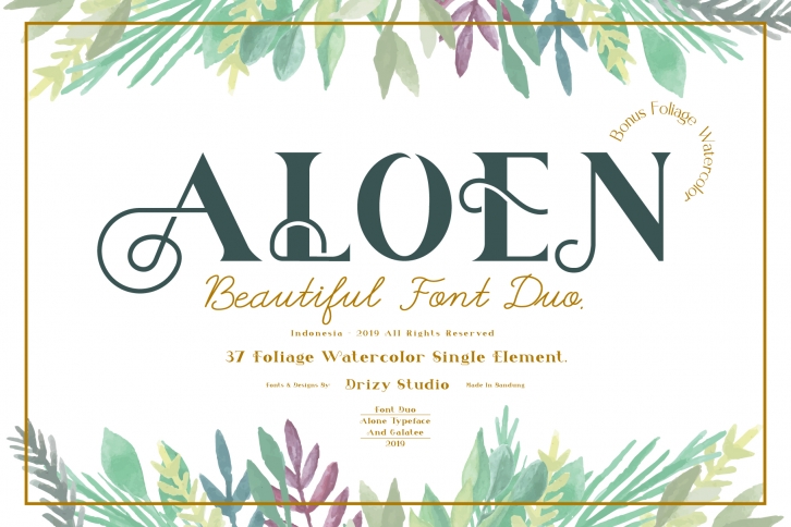 Aloen Font Duo & Extras Font Download