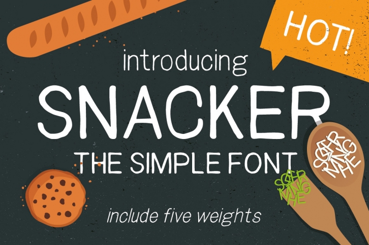 Snacker - The crunchiest sans serif font Font Download