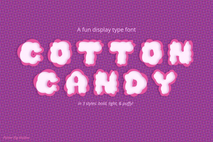 Cotton Candy a Fun Bubble Font Font Download