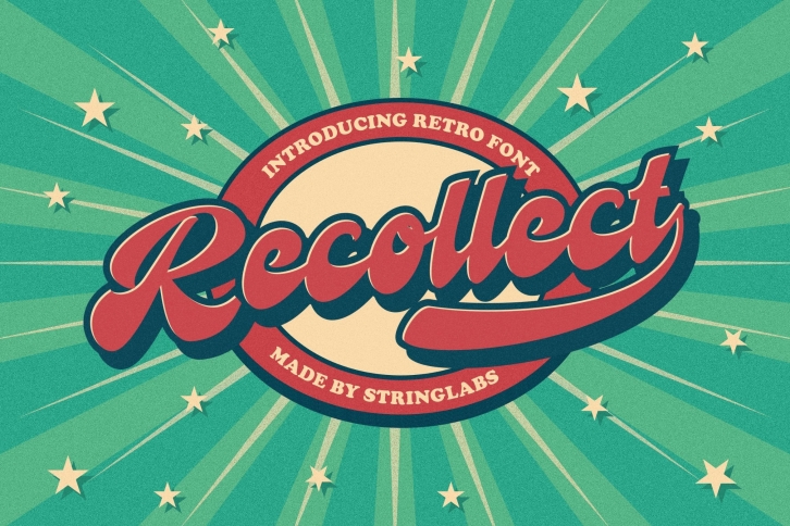 Recollet - Bold Script Retro Font Font Download