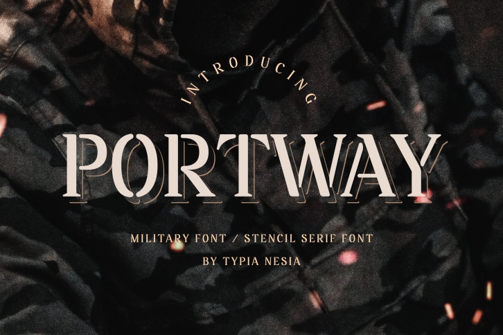 Portway Stencil Serif Font Download