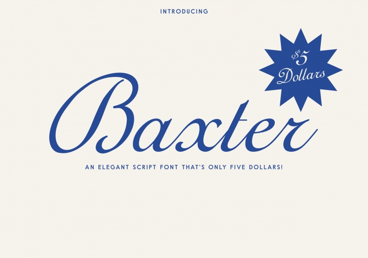 Baxter, an Elegant Script Font Download