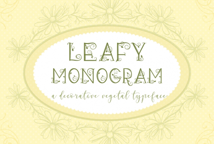 Leafy Monogram Font & Alphabet Font Download