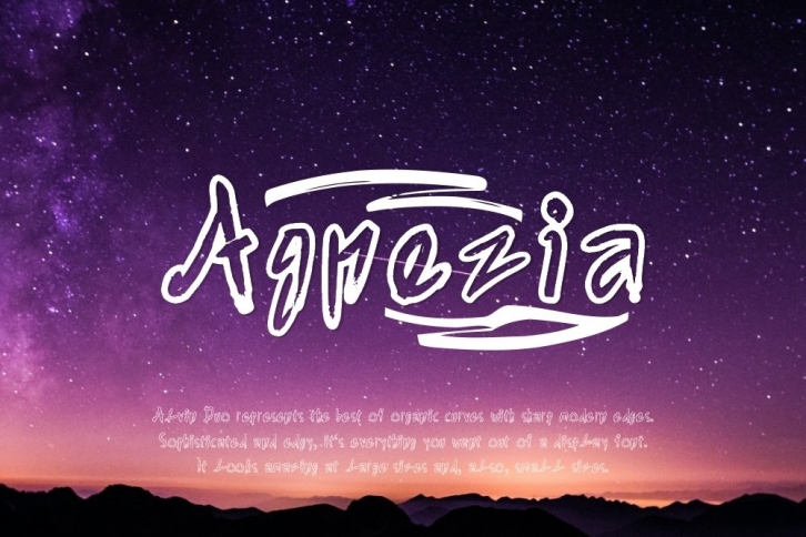 Agnezia - 5 Font styles and 150 Swashes Font Download