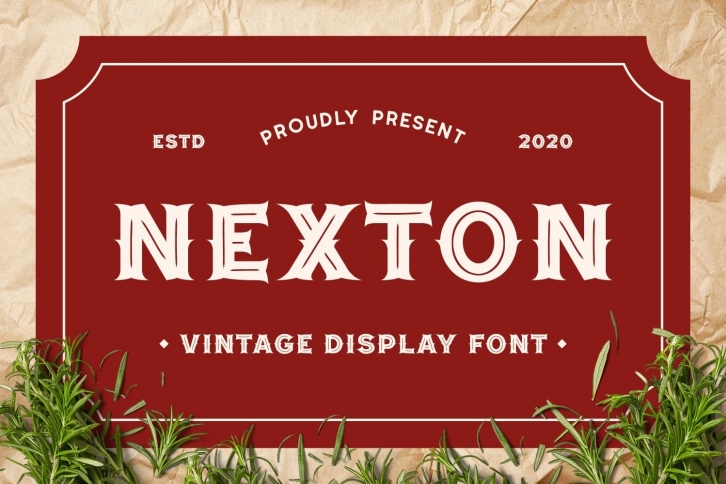 Nexton - Vintage Display Font Font Download
