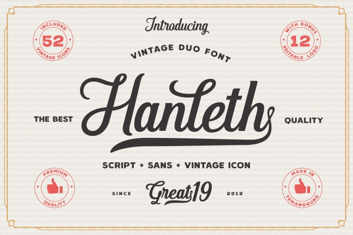 Hanleth Vintage Font Family Font Download