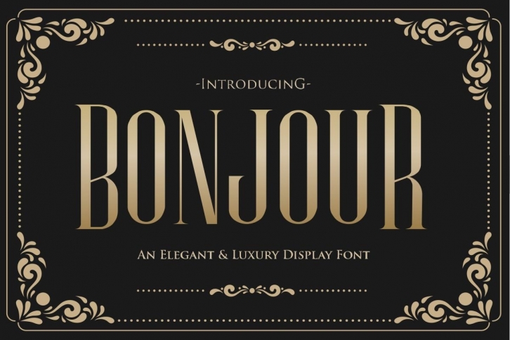 Bonjour - An Elegant & Luxury Typeface Font Download