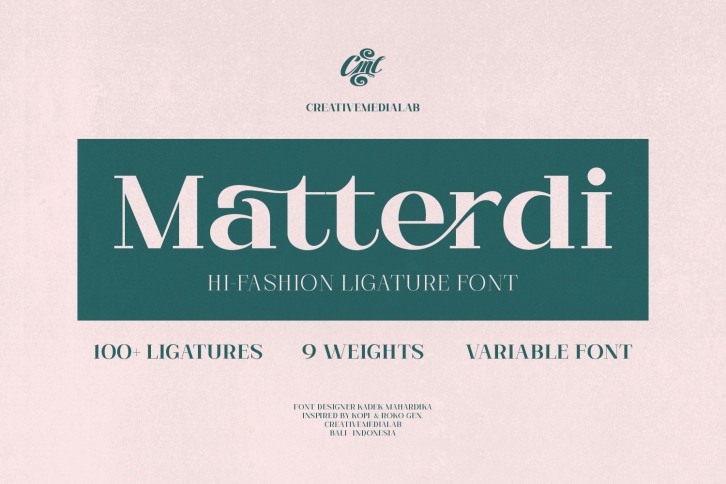 Matterdi | Hi-fashion ligature font Font Download
