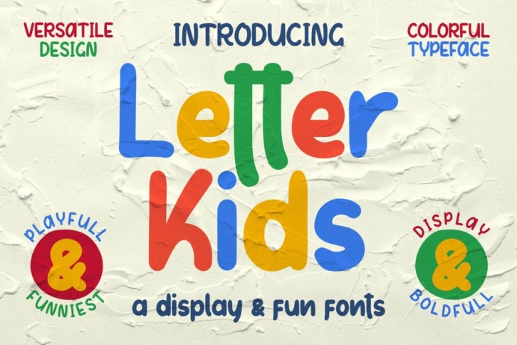 Letter Kids GJ - Display Fun Font Font Download