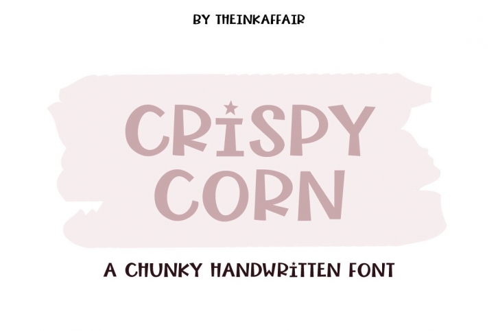Crispy Corn, a chunky handwritten font Font Download