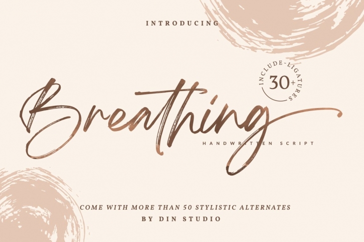 Breathing - Brush Signature Font Font Download