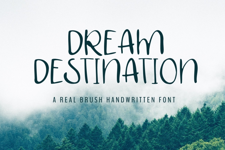Dream destination - A brush handritten font Font Download