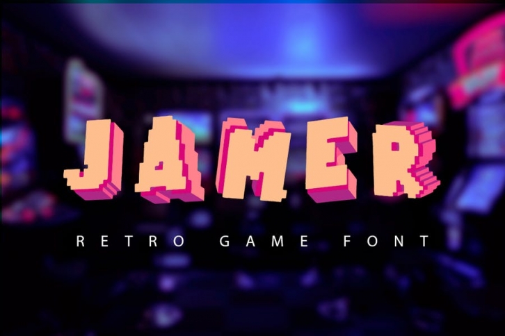 Jamer| retro game font Font Download