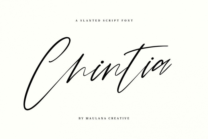Chintia Slanted Script Brush Handmade Beauty Font Font Download
