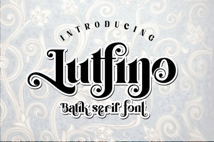 Lutfino Batik Serif Font Font Download