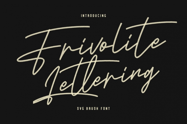 Frivolite SVG Lettering Brush Font Download