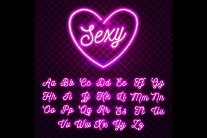 Sexy Pink Neon Font Font Download