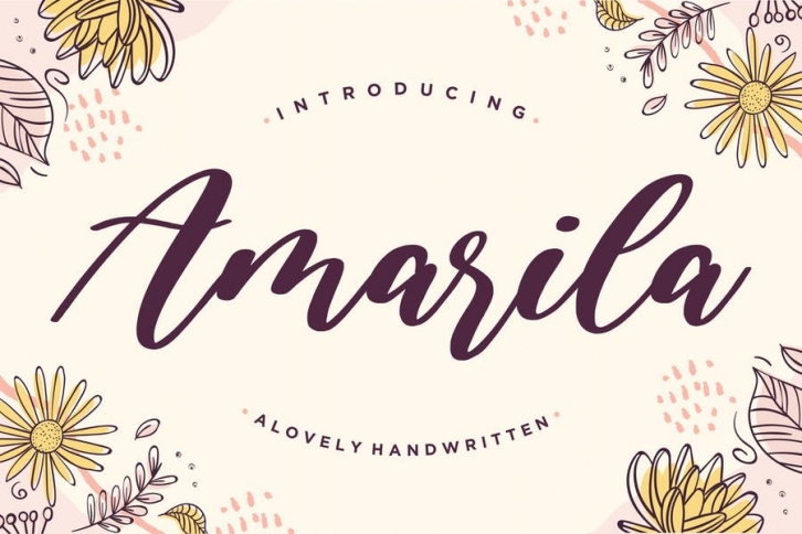Amarila YH - Modern Script Font Font Download