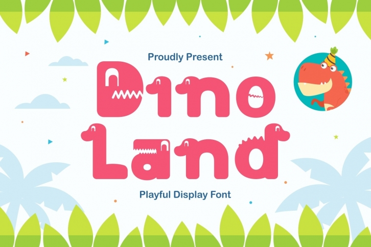 Dino Land - Playful Display Typeface Font Download
