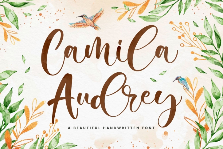 Camila Audrey - Beautiful Script Font Font Download