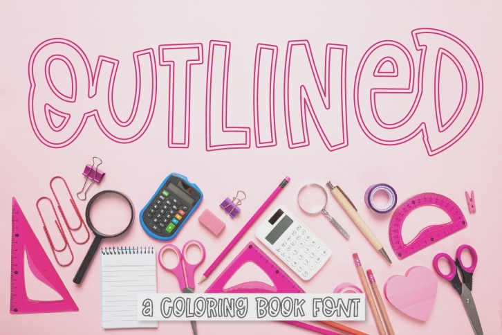 Outlined - A Coloring Book Font Font Download