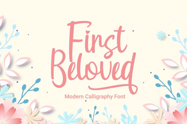 First Beloved - Modern Calligraphy Font Font Download